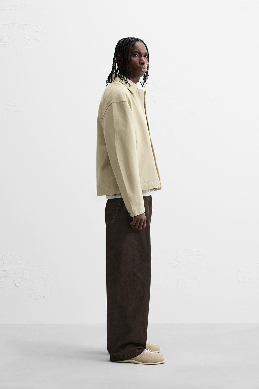 ANIMAL PRINT BAGGY FIT TROUSERS - Zara фото 4