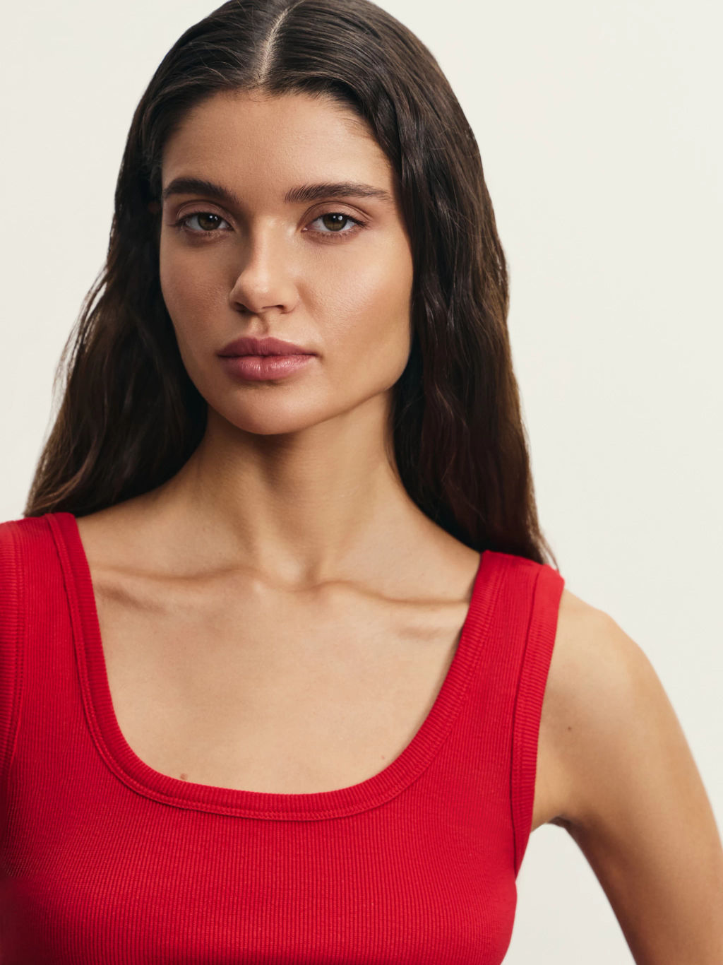 Укороченный топ в рубчик / Zarina  фото 6