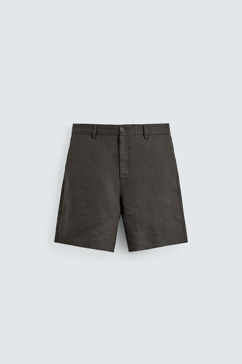 BERMUDA REGULAR FIT 100% LINO / Marr?n
