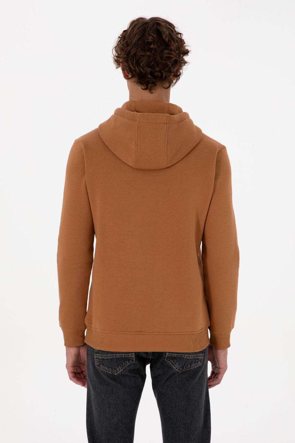 Erkek Camel Basic Sweatshirt Sepette S_rpriz _ndirim