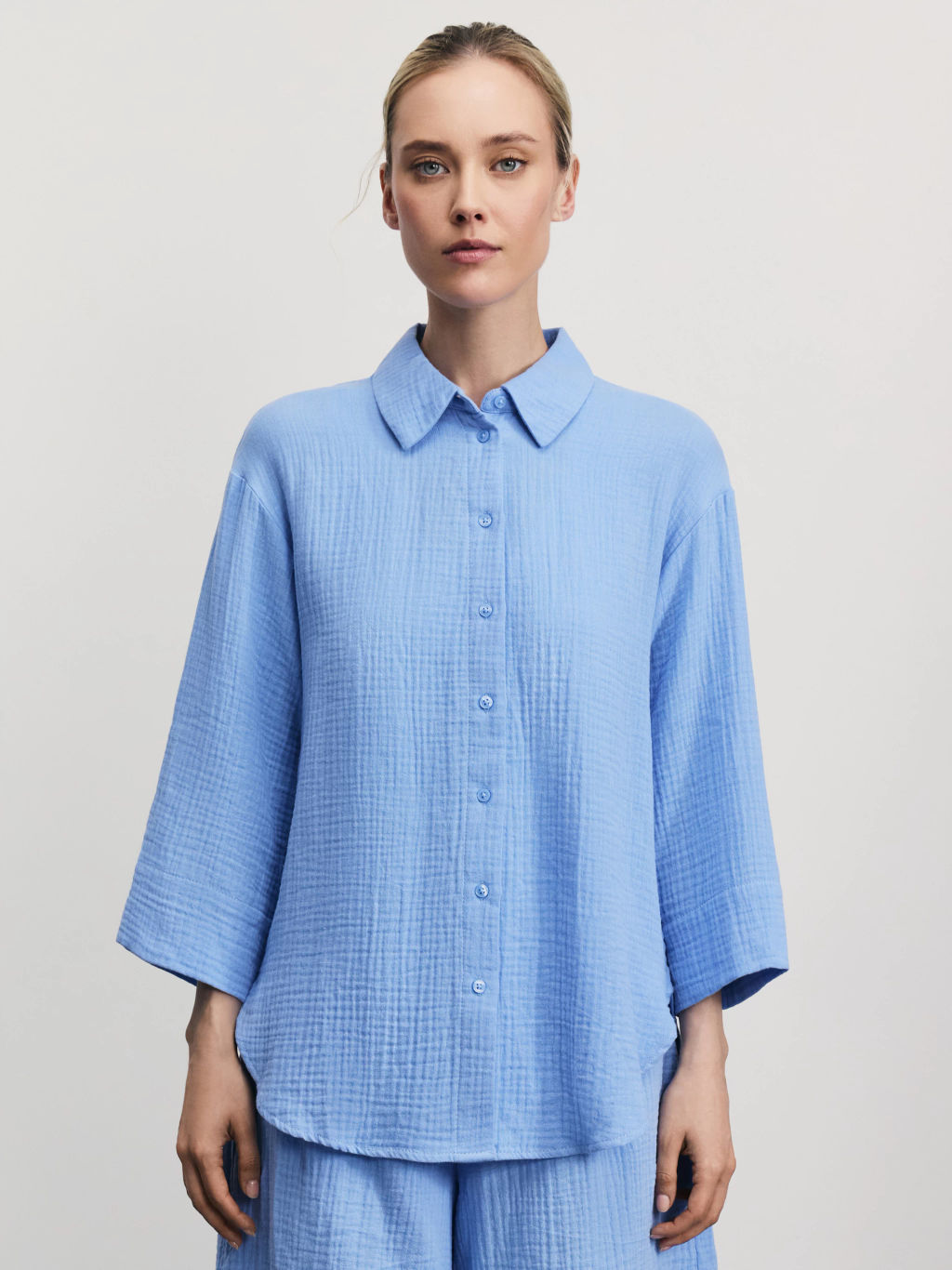 Рубашка из муслина с рукавом 3/4 / Zarina  фото 4