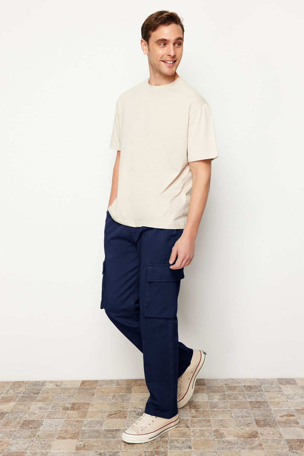 TRENDYOL MAN Ac?k Haki Unisex Regular Fit Lastikli Beli Baglamal? Kargo Cepli Pantolon TMNSS24PL00003 - Trendyolmilla фото 22