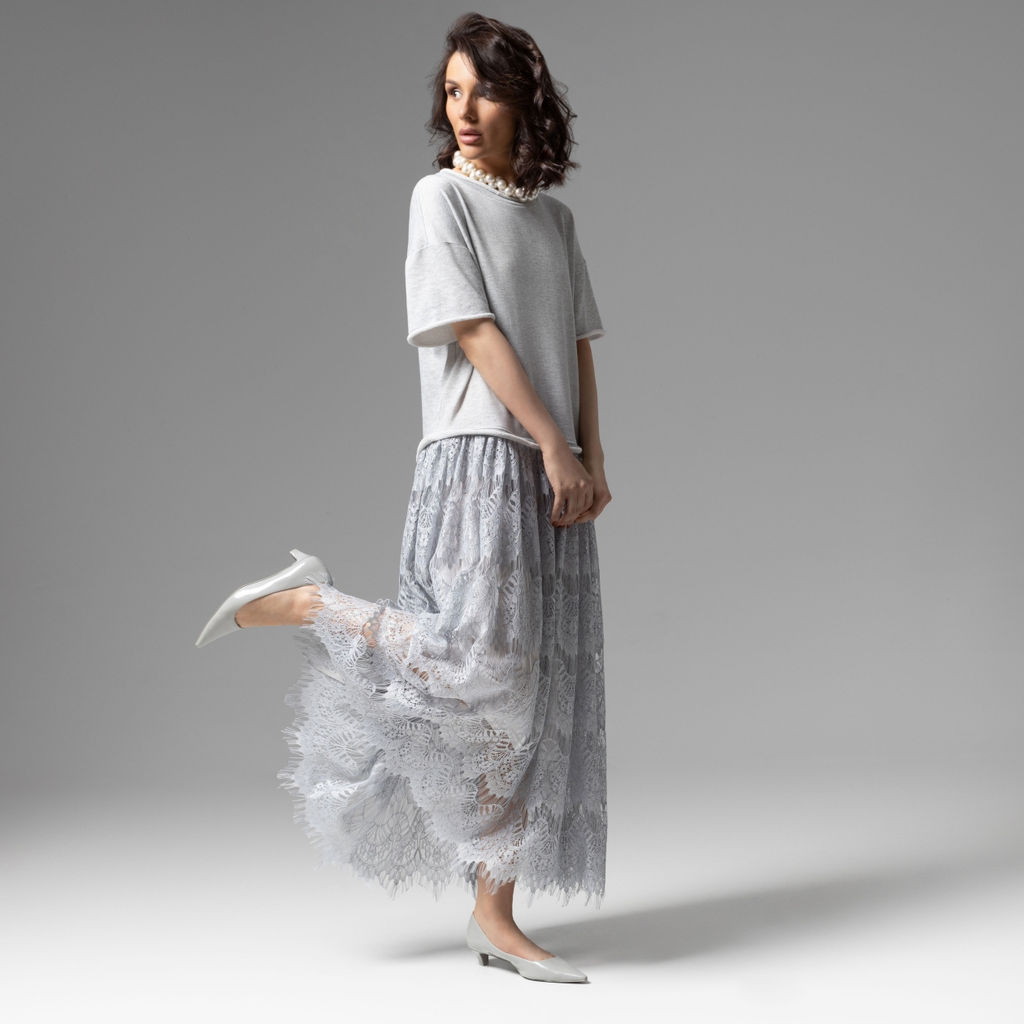 Платье комбинированное с кружевом, Откровенный шик - Charutti фото 10