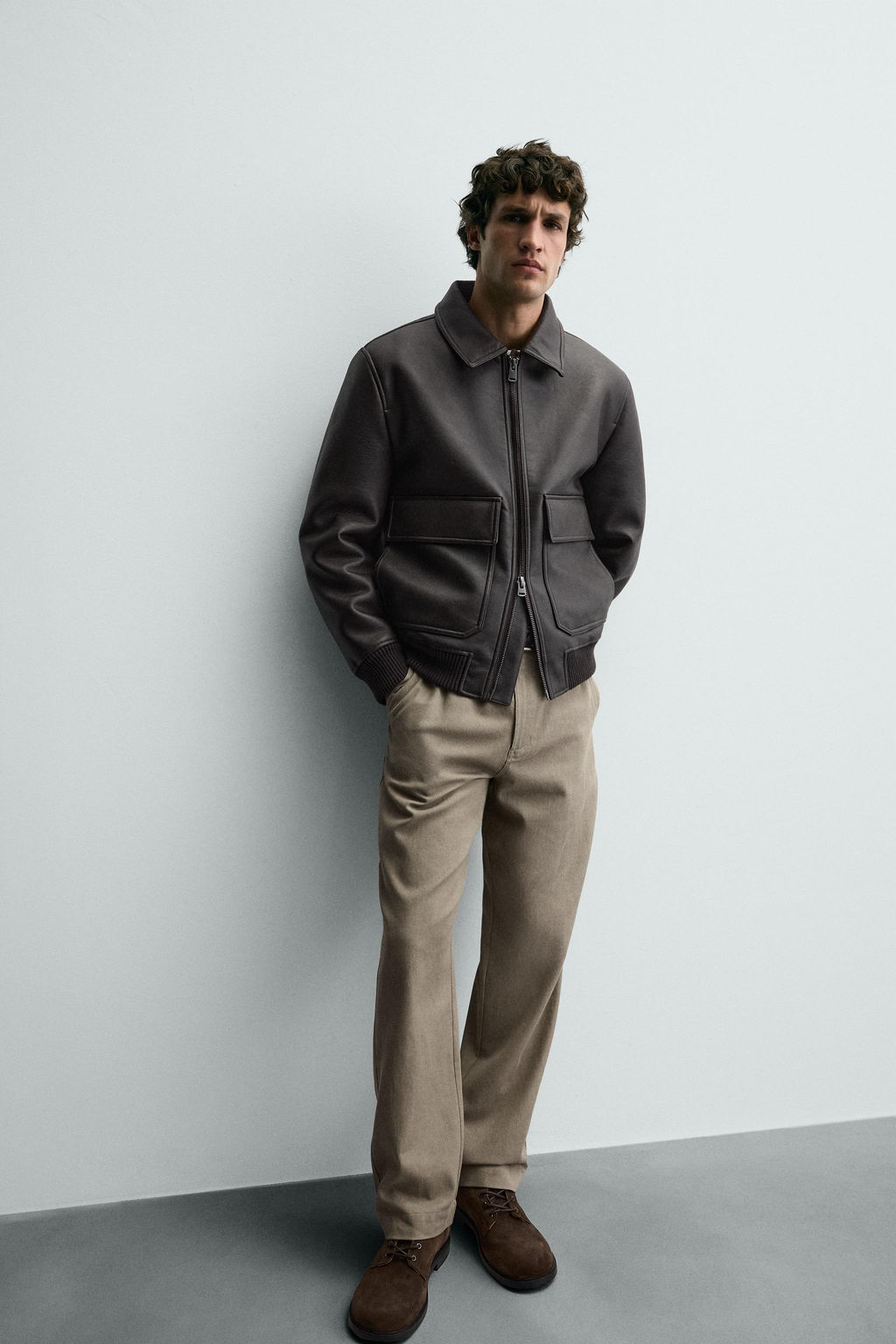 WASHED CHINO TROUSERS - Zara фото 6