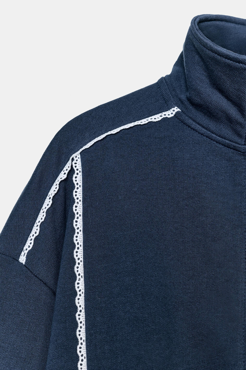 LACE DETAIL VOLUME SWEATSHIRT - Zara фото 7