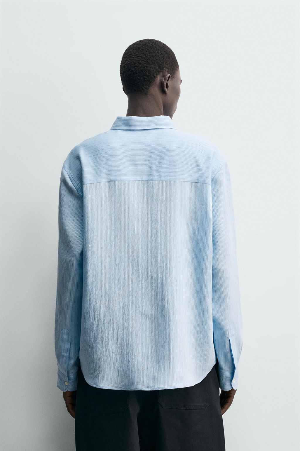 CAMISA FLUIDA RAYAS / Azul claro - Zara фото 3