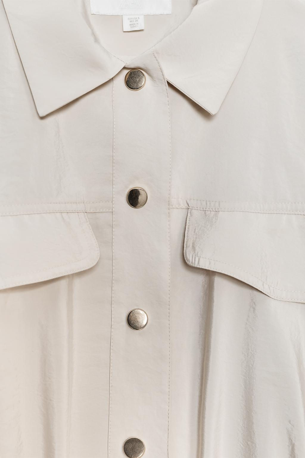 SHORT SLEEVE SAFARI SHIRT - Zara фото 10