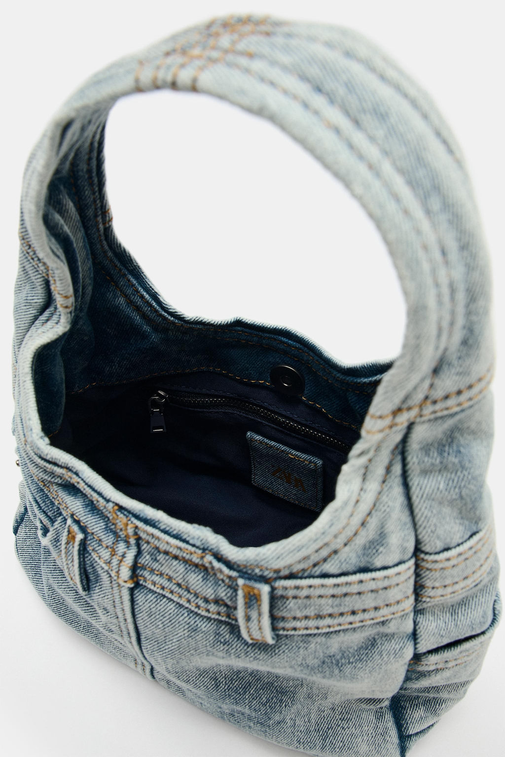 BOLSO DE MANO DENIM / Azul Vaquero - Zara фото 6