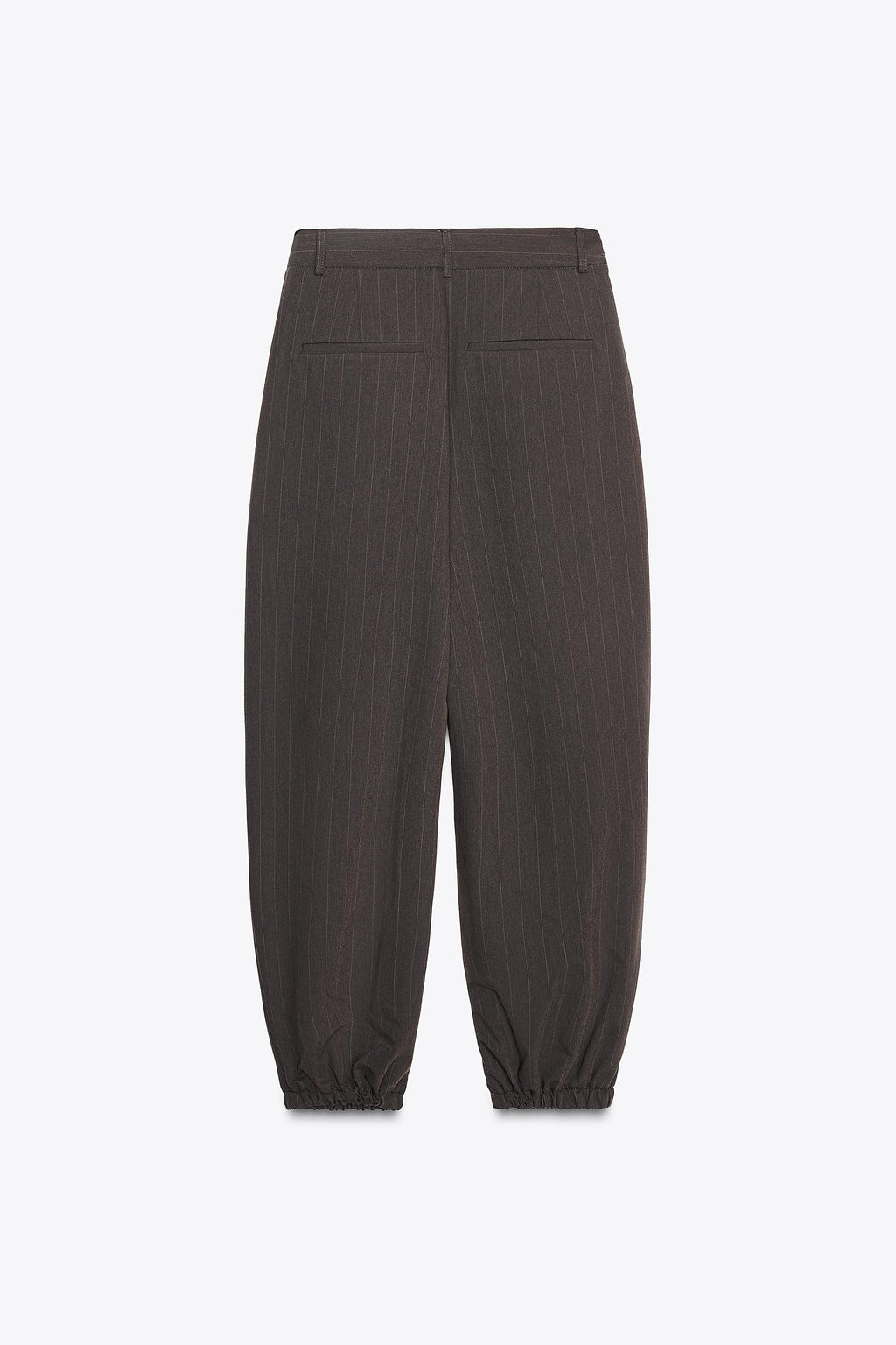 PINSTRIPE PLEATED BALLOON TROUSERS