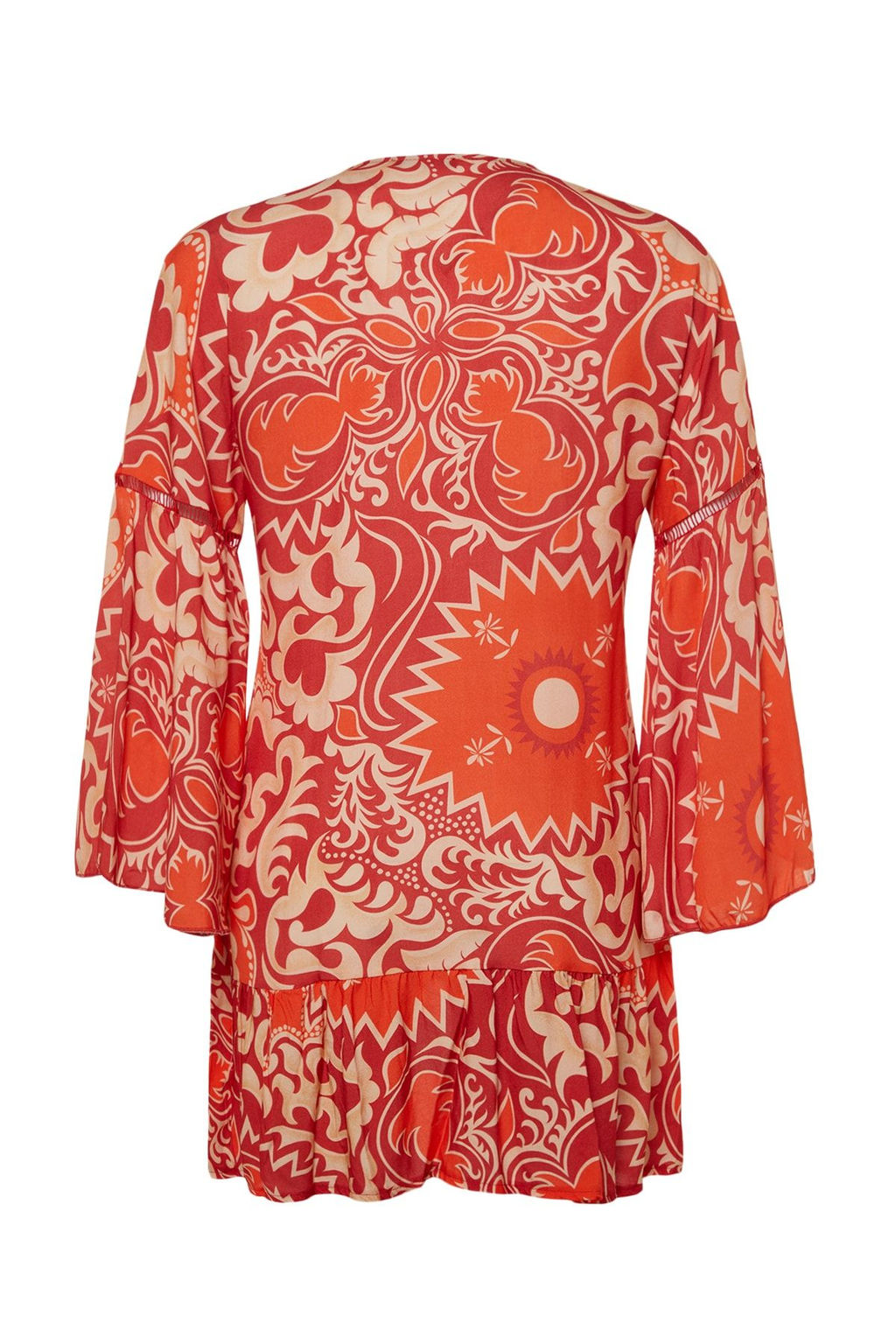 Trendyolmilla Etnik Desenli Mini Dokuma Plaj Kimono&Kaftan TBESS23KM00032