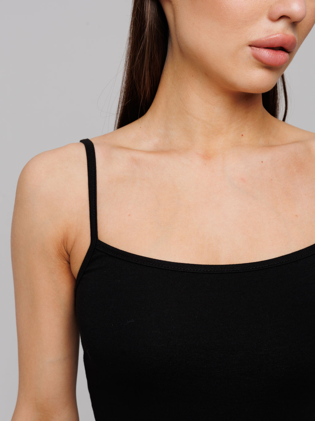 Женская майка на бретелях Lingeamo черная ЛТ-07 (7)  фото 5