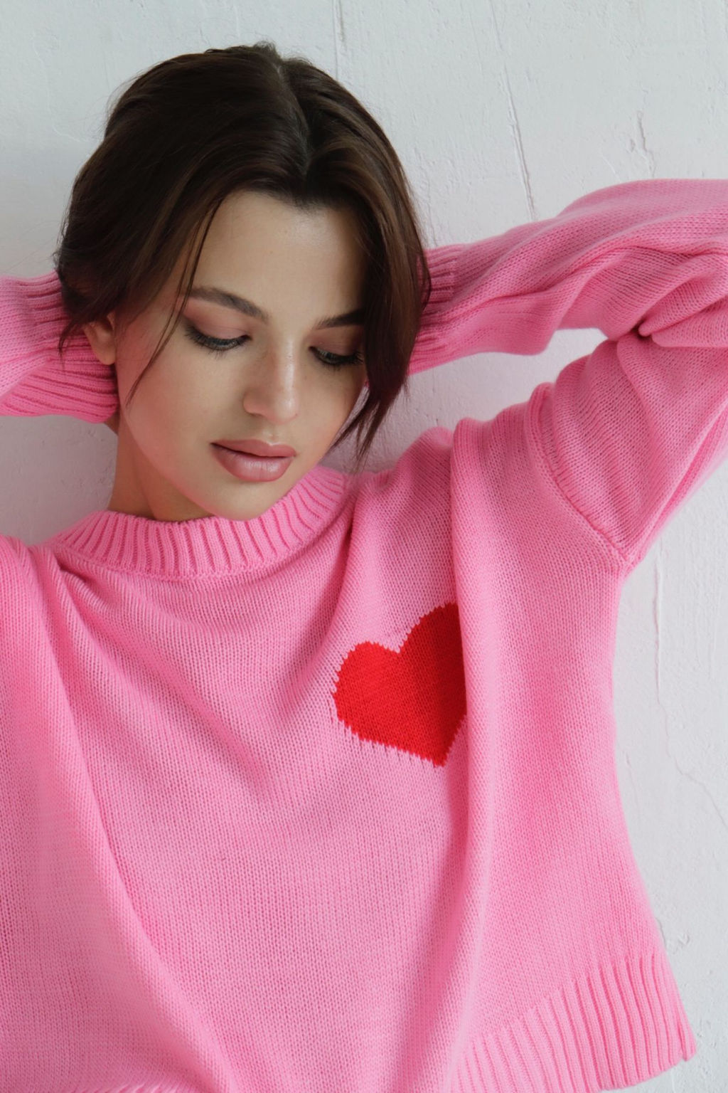 Джемпер Сердце розовый из хлопка - Martichelli фото 7