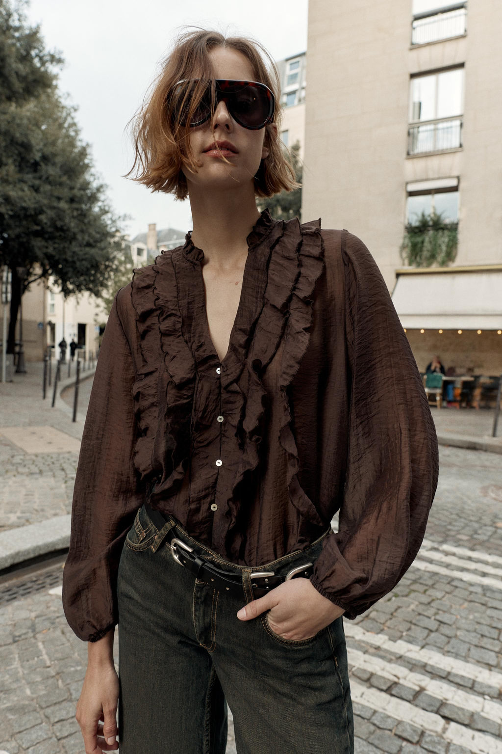 RUFFLED BLOUSE - Zara фото 17