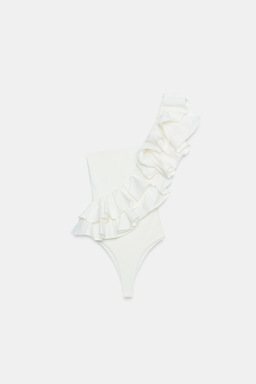 BODY ASIM?TRICO VOLANTE / Blanco roto