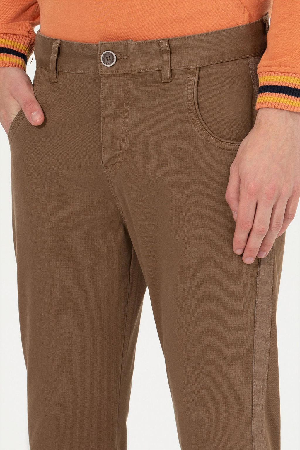 Мужские брюки чинос кокосового цвета - U.s. polo assn фото 13