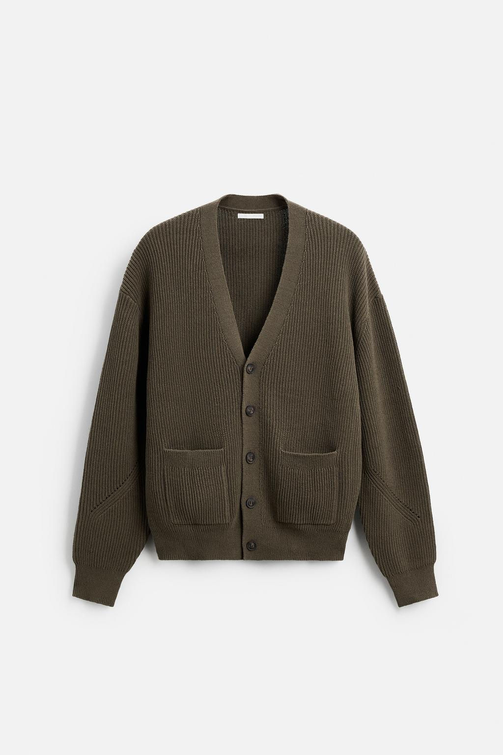 RELAXED FIT COTTON BLEND CARDIGAN - Zara фото 5