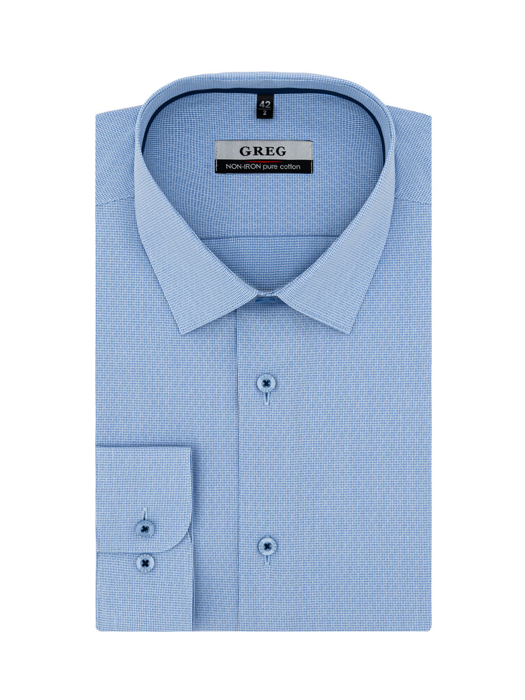 Сорочка мужская длинный рукав GREG 214/231/7876/ZN/1p