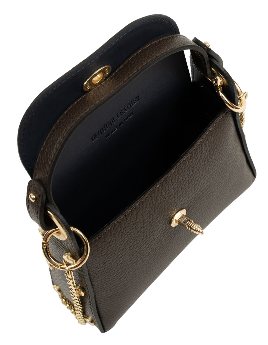 Сумка женская Sefaro из телячьей кожи маленькая коричневая  фото 3