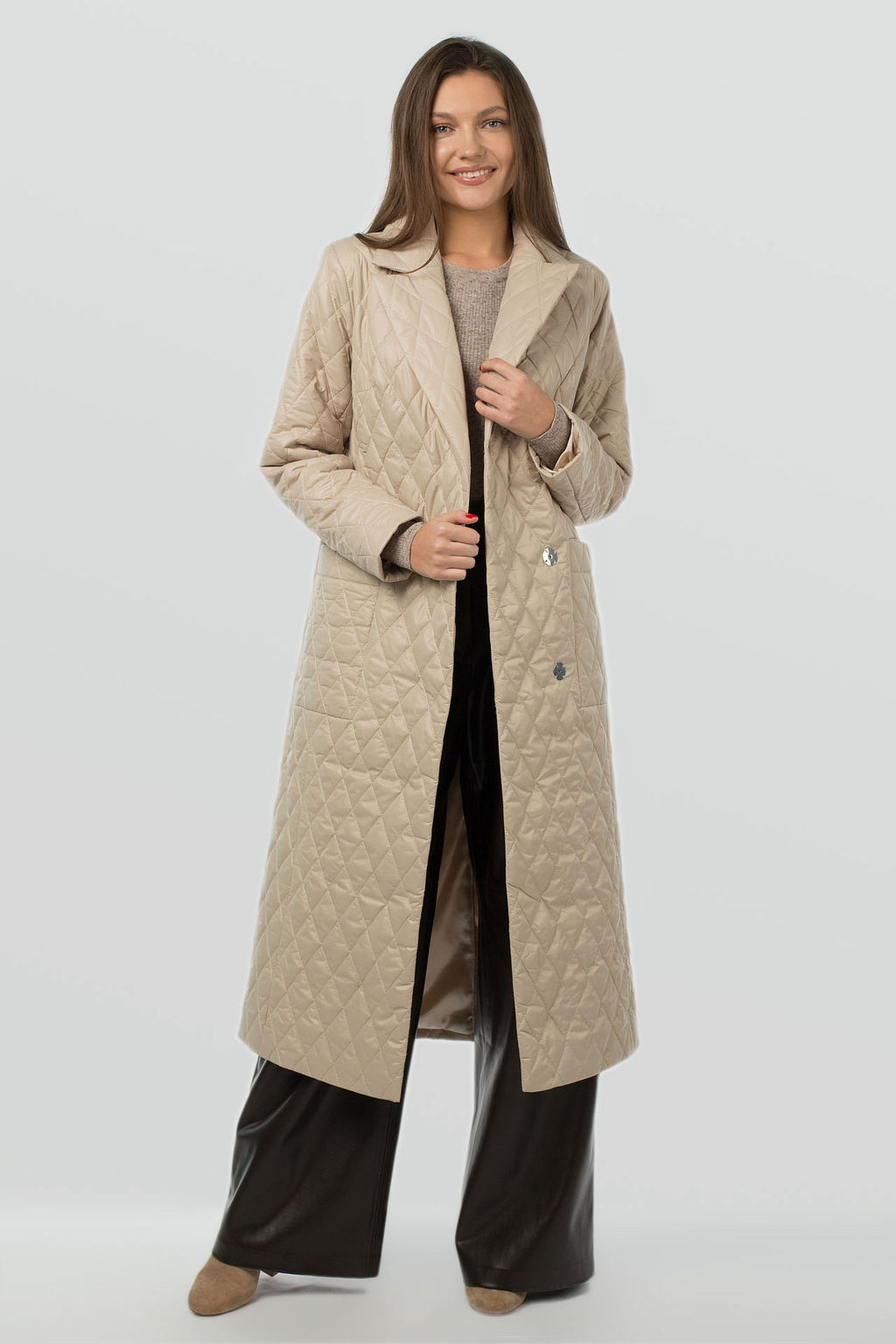 Пальто женское демисезонное (пояс) - El podio фото 2