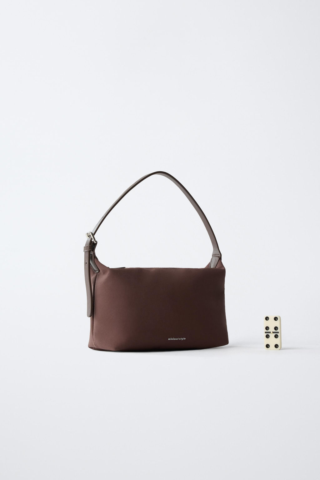 BOLSO SHOULDER NYLON / Marr?n - Zara фото 6