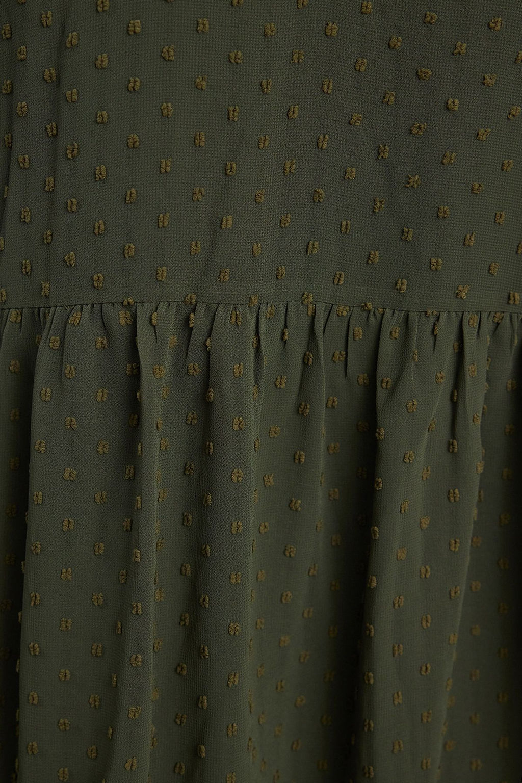 Trendyolmilla Siyah Duz Genis Kesim Puantiye Sifon Kumasl? Dokuma K?sl?k Elbise TWOAW25EL00276  фото 4