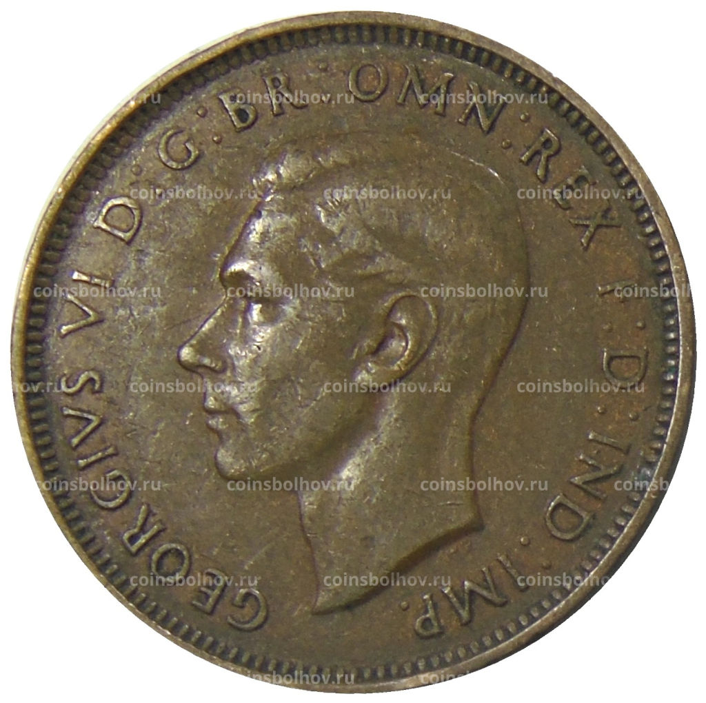 1/2 пенни 1938 года Австралия