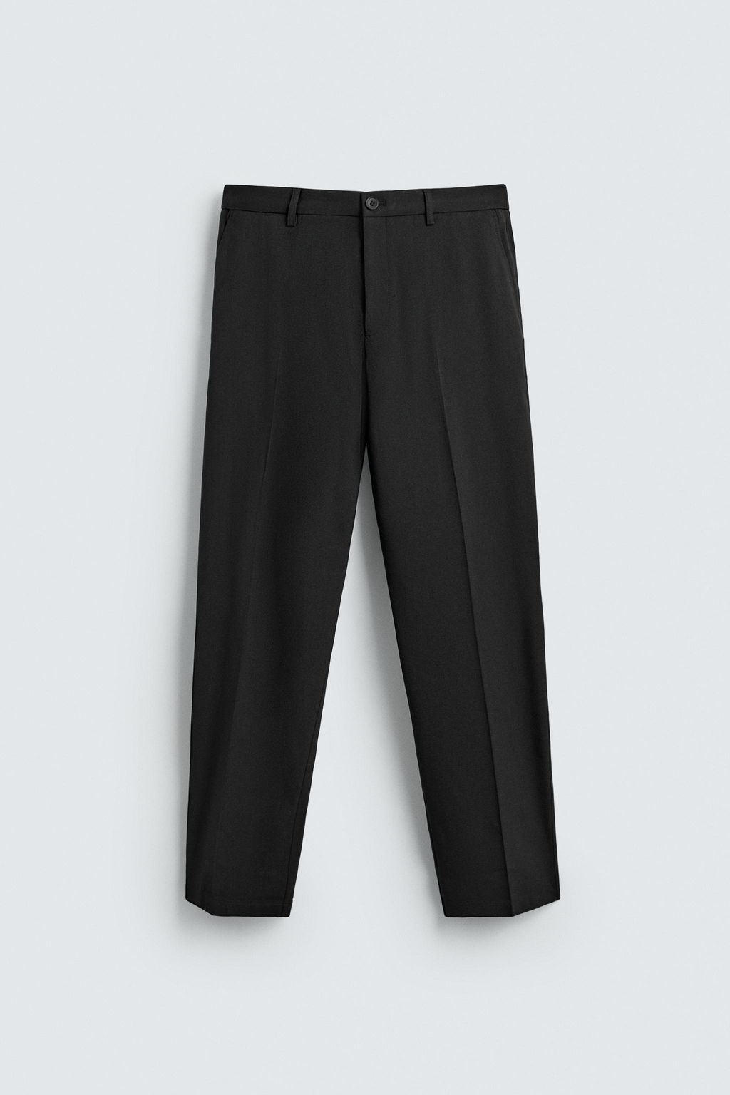 PANTAL?N CON LANA REGULAR FIT NON IRON / Negro - Zara фото 6