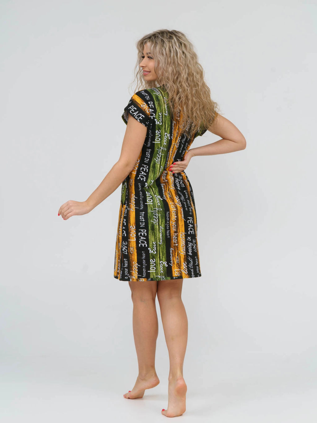 Халат женский, цвет зеленый