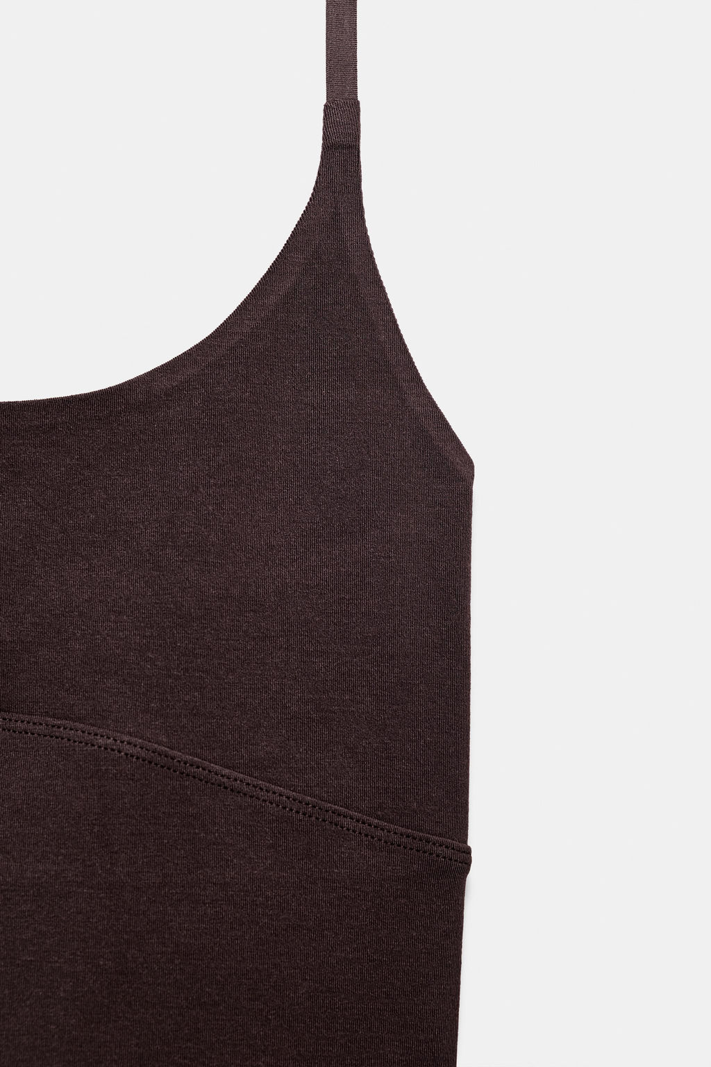 TOP HALTER SEAMLESS / Chocolate - Zara фото 8