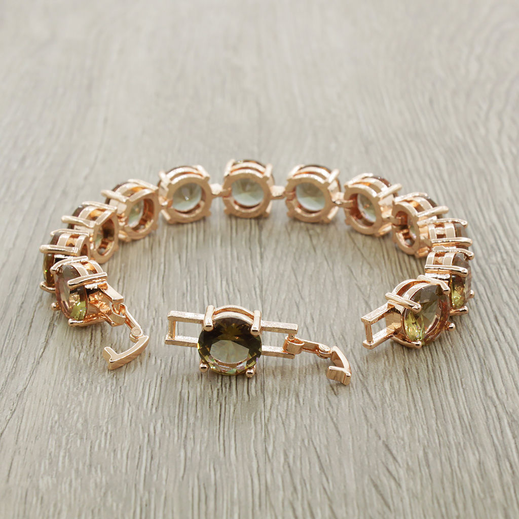 Султанит, браслет Католина, покрытие под золото, длина 16,5см - Agat77 фото 3