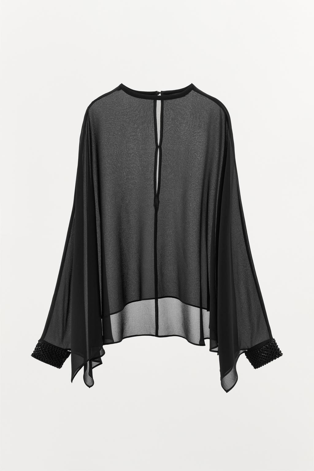 BEADED GEORGETTE TOP - Zara фото 3