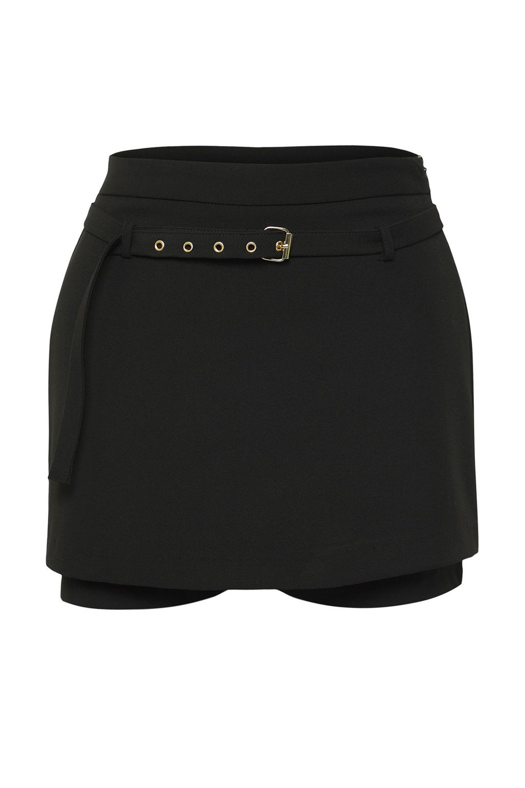 Limited Edition Siyah Kemerli Extra Mini Sort Dokuma Etek TWOSS25ET00107 - Trendyolmilla фото 3