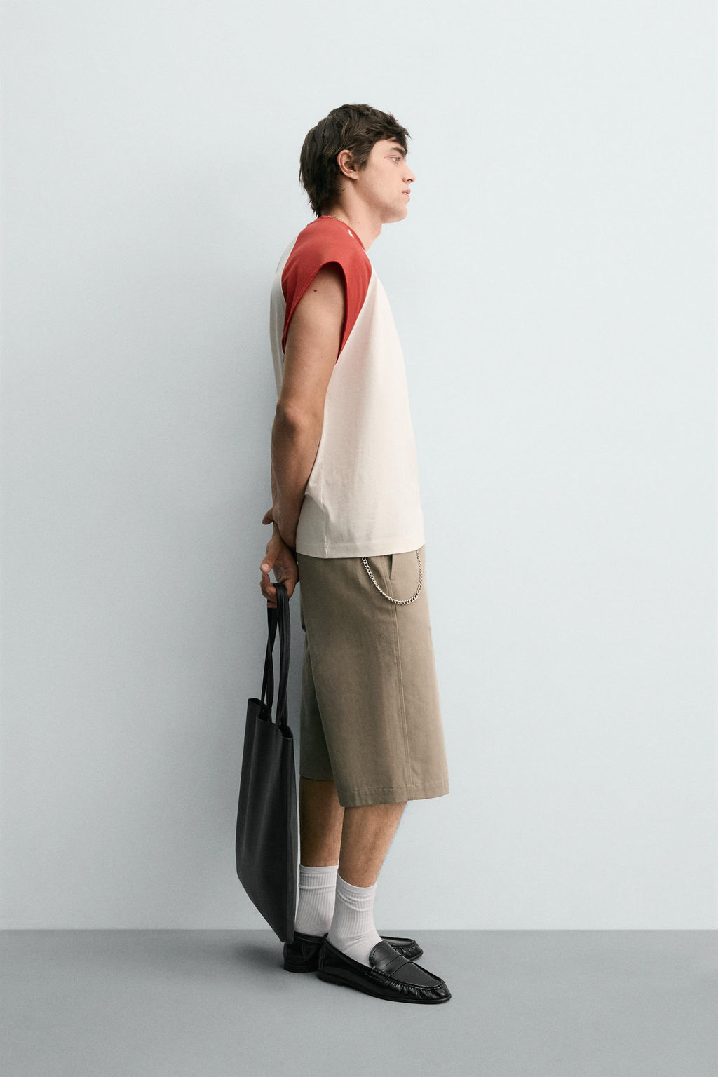 CAMISETA TANK COLOR BLOCK / Crudo
