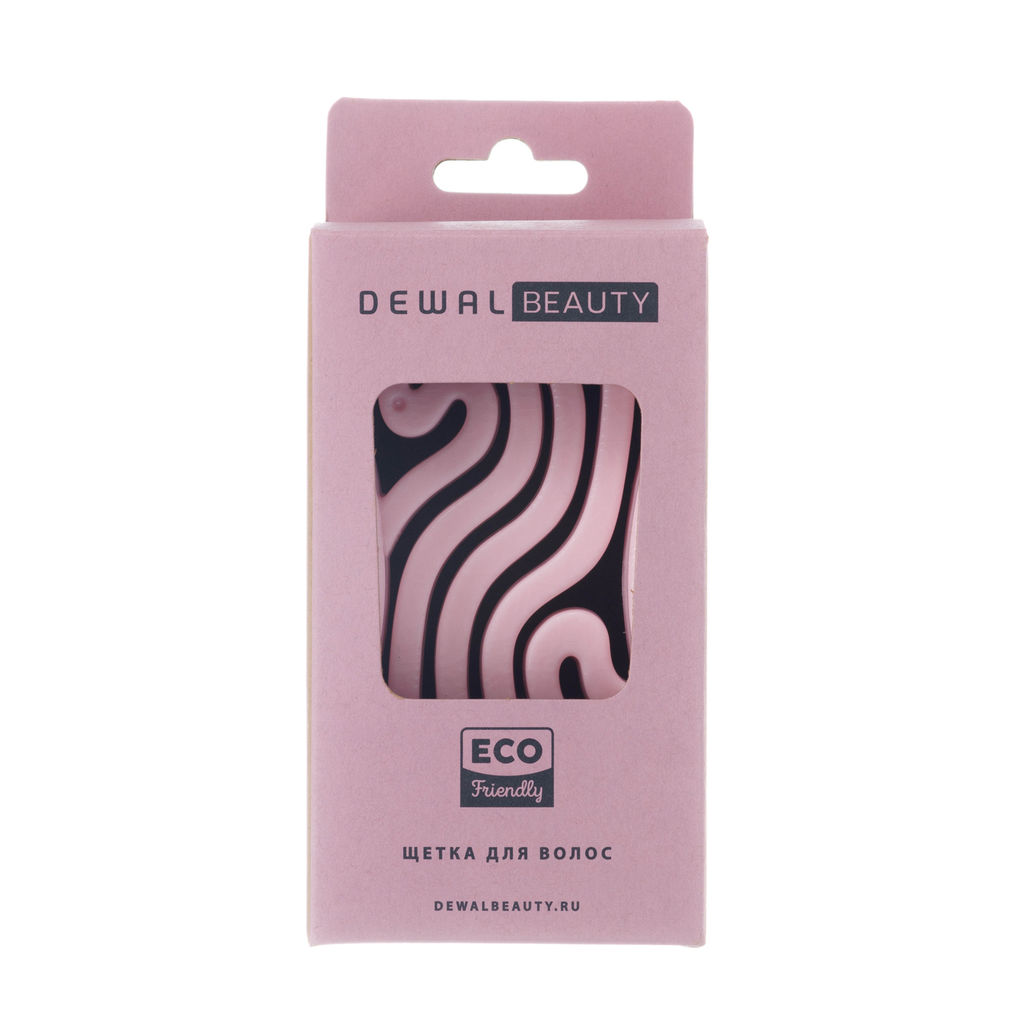 Щетка серия  Wave, продувная, с нейлоновым штифтом, форма волна DEWAL BEAUTY DBEG4-pink  фото 4