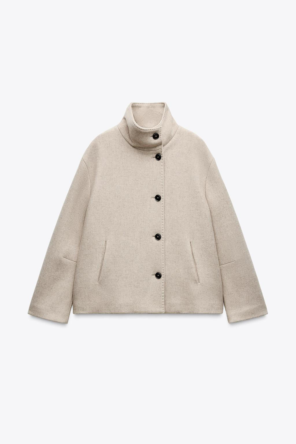 ZW COLLECTION SHORT WOOL BLEND COAT - Zara фото 6