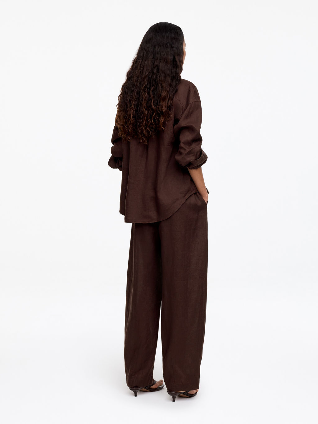Pantalones de lino barrel - H&m фото 4