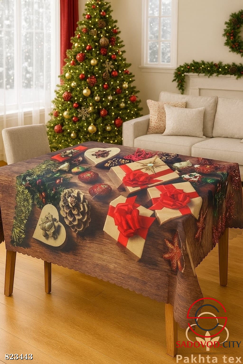 Новогодняя скатерть на стол