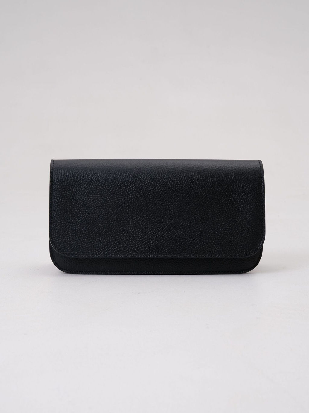 Сумка кожаная багет Deboro 30138 черный