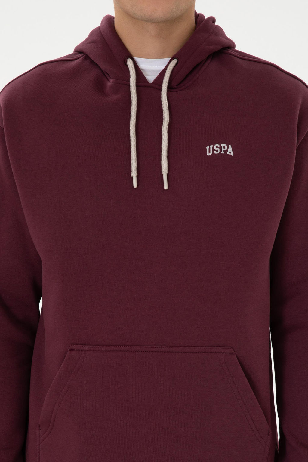 Erkek Oversize Fit Kap__onlu _ardonlu Bordo Basic Sweatshirt - U.s. polo assn фото 6