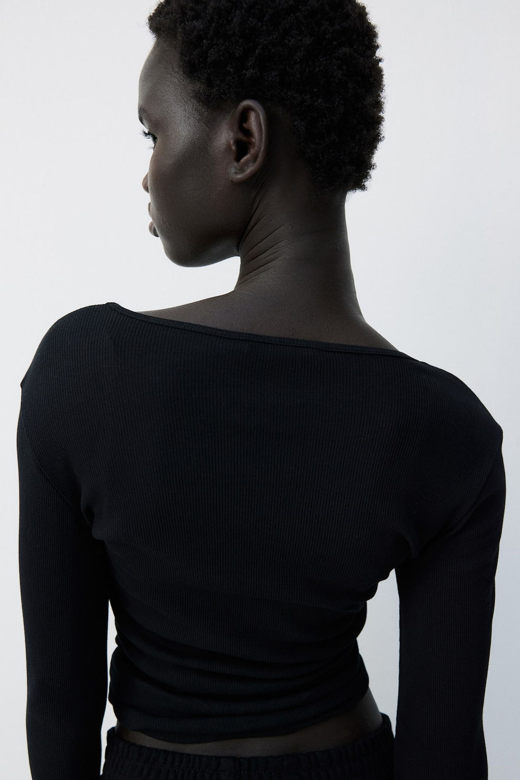 Camiseta en punto de canale - H&m фото 4
