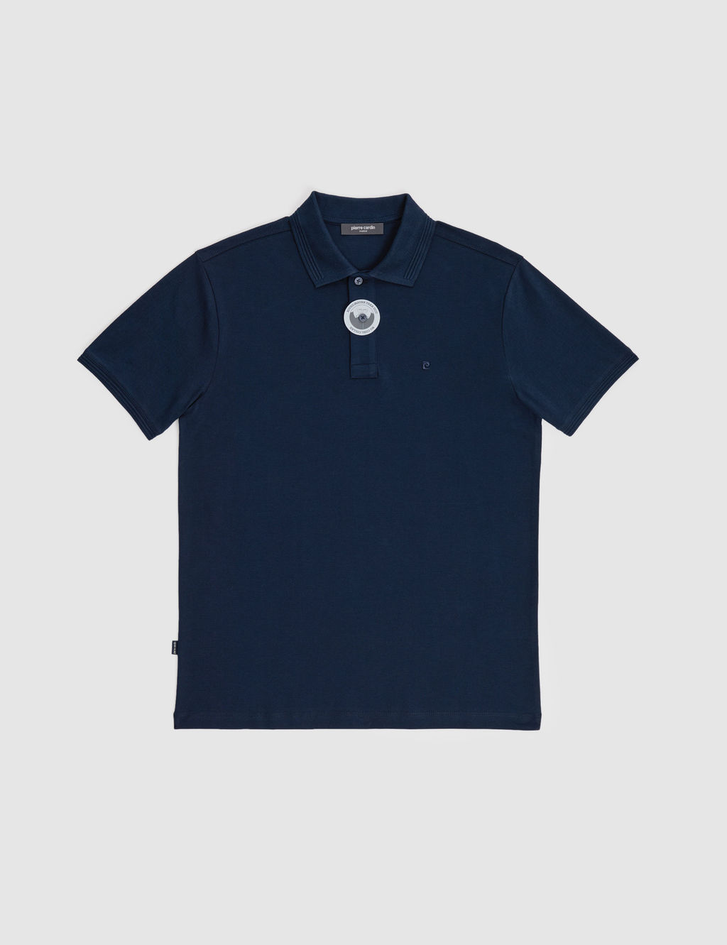 Lacivert Slim Fit %100 Pamuk D__meli Polo Yaka Basic Ti__rt