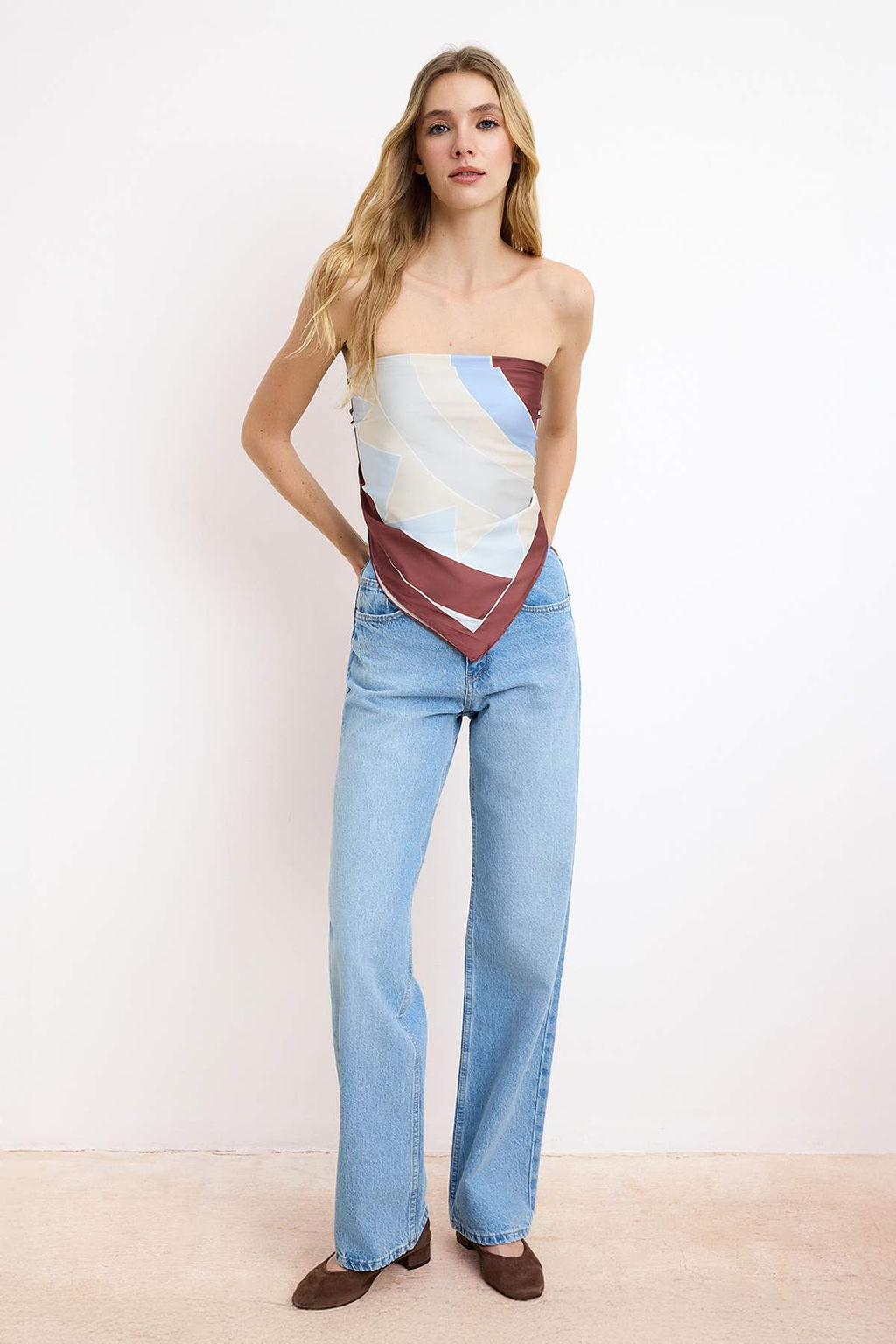 Mavi Yuksek Bel 100% Pamuk Wide Leg Jeans TWOSS26JE00142 - Trendyolmilla фото 3