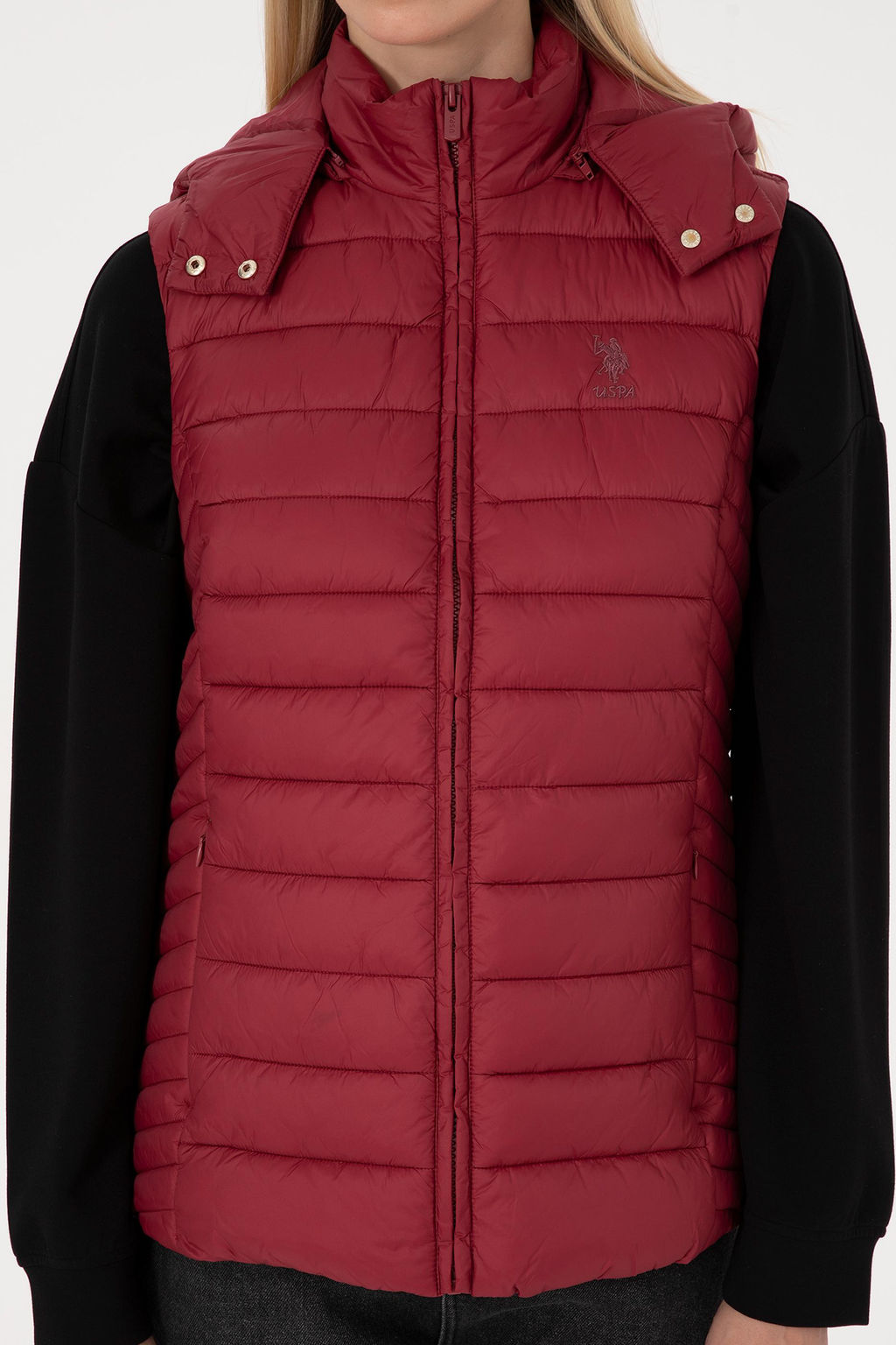 Kad_n Koyu Frambuaz Yelek - U.s. polo assn фото 7