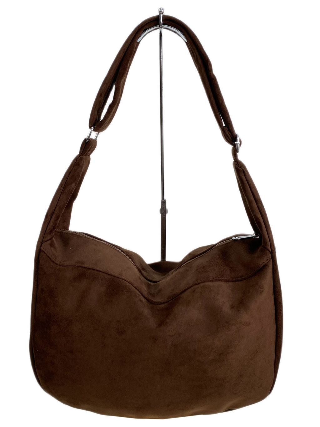 Женская сумка из искусственной замши, цвет шоколад - Greta фото 2