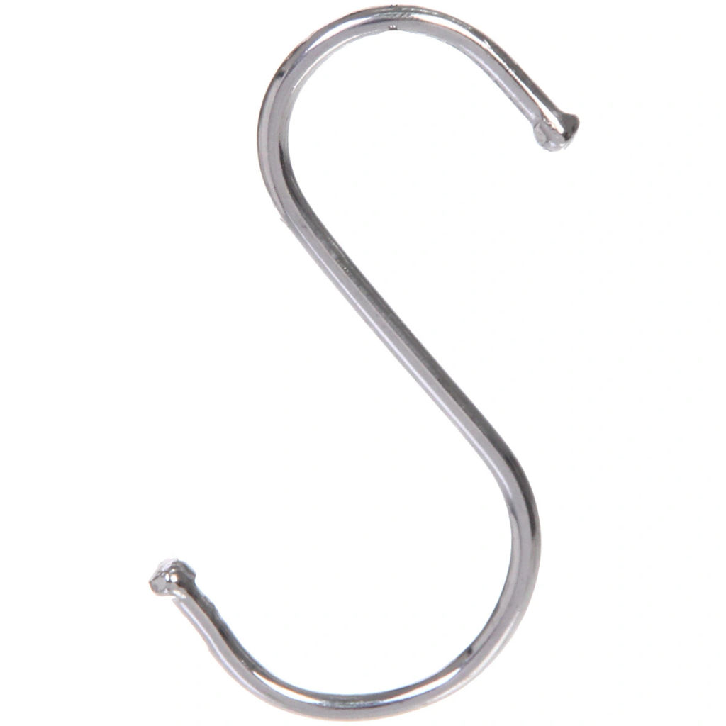 Цена за 6 шт. Крючки металлические хромированные в наборе 5шт S - формы "ИДЕЯДОМА", 7,3см ( Селфи)