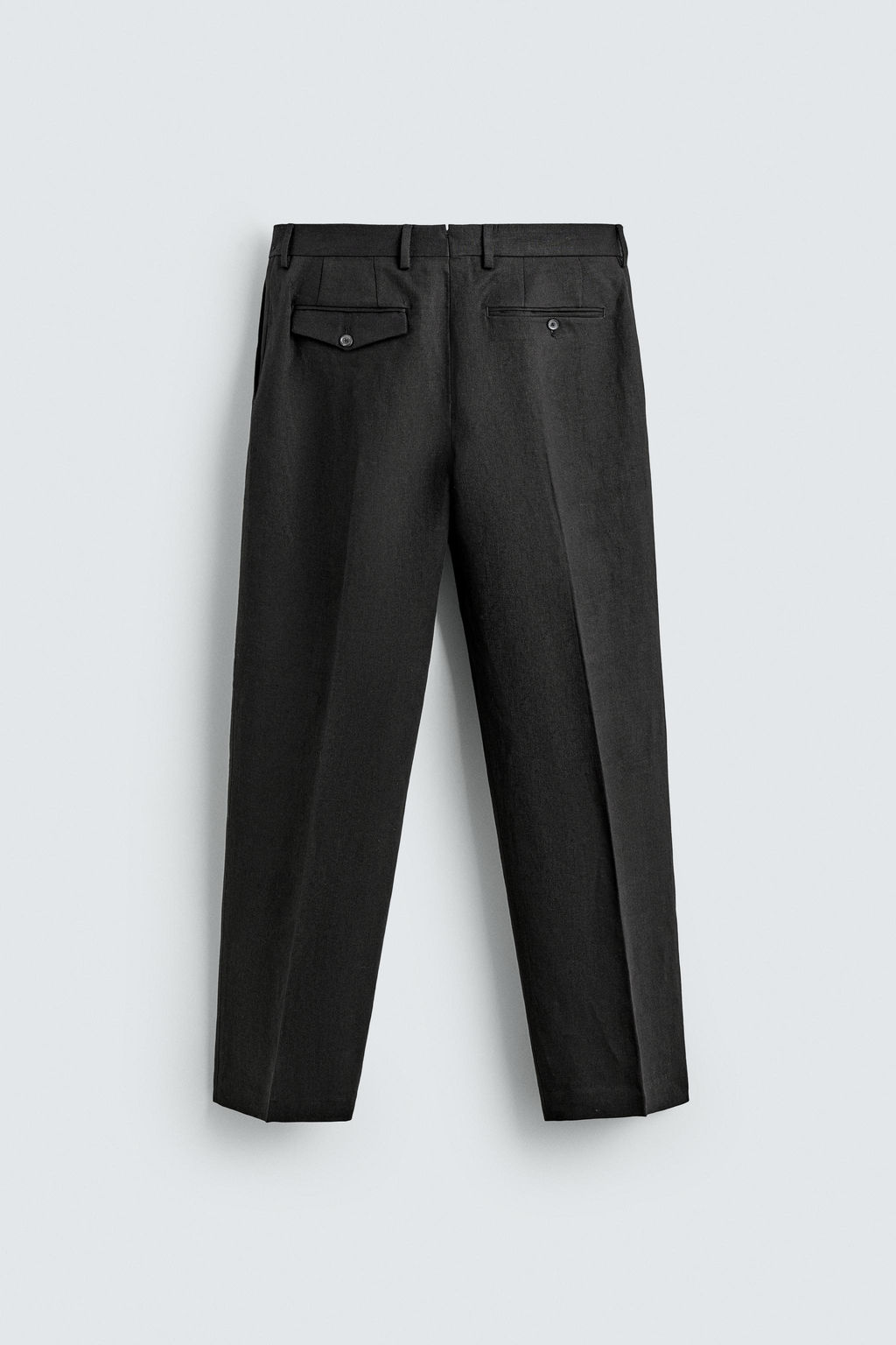 PANTAL?N TRAJE TWILL 100% LINO AARON LEVINE X ZARA / Negro  фото 6