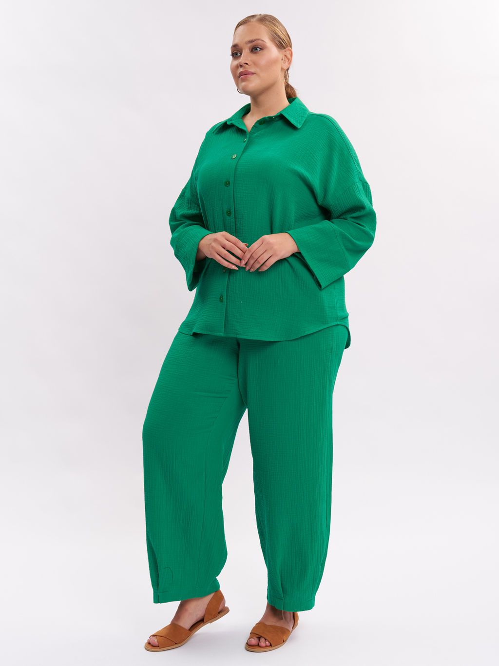 Блузка из муслина BL28501GRN44 - Артесса фото 4