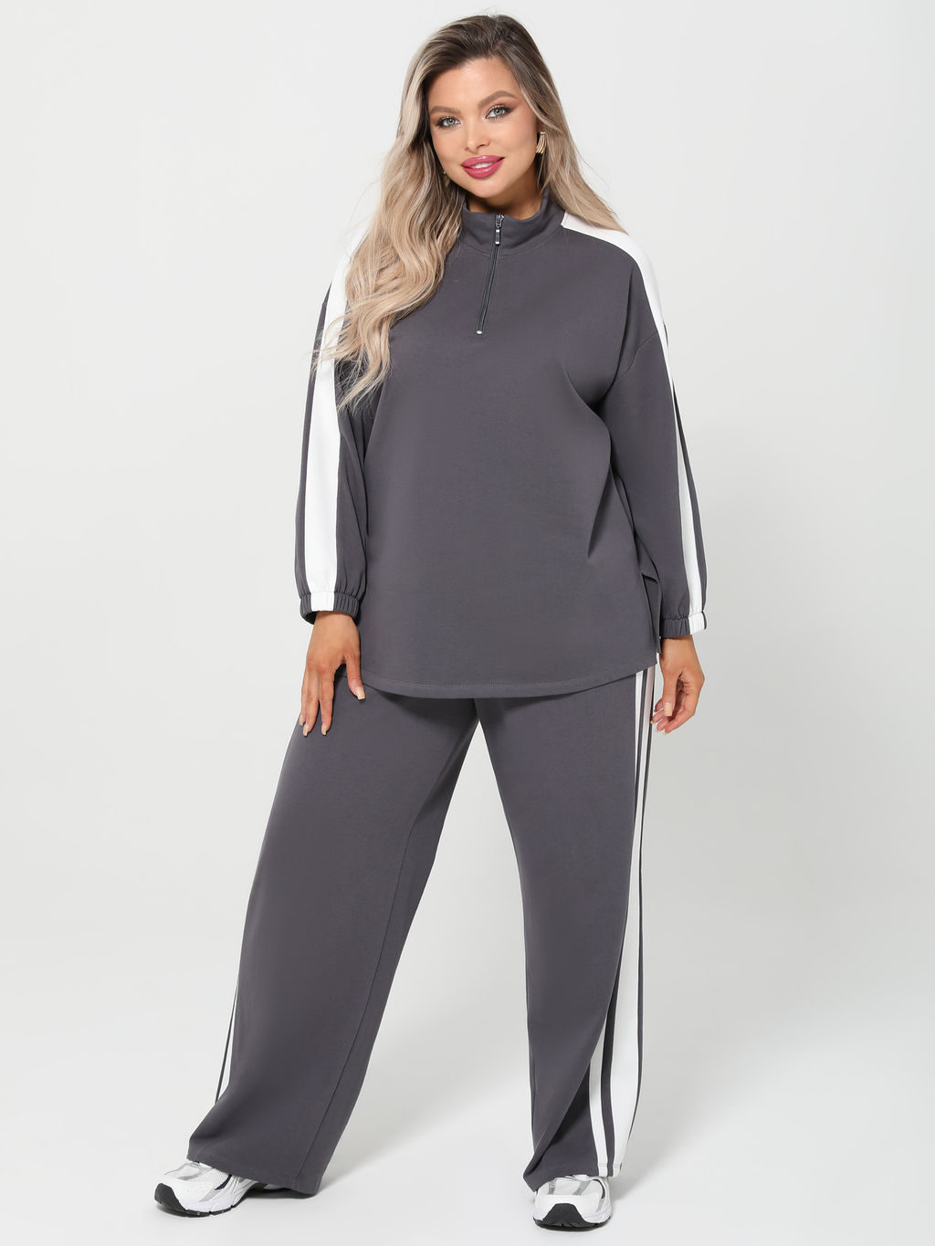 Джемпер 0431-1с серый