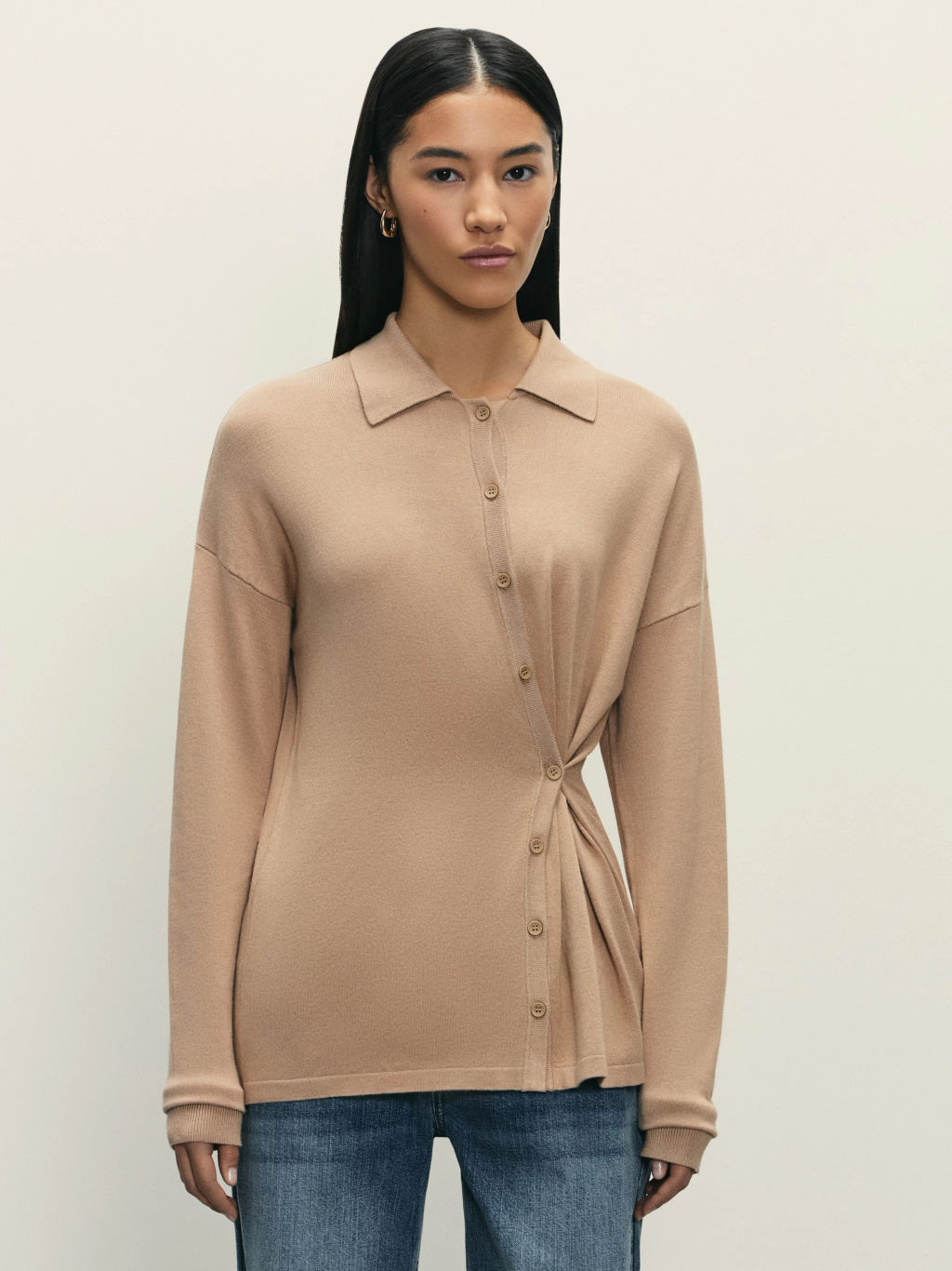 Кардиган с ассиметричной застежкой из вискозы / Zarina  фото 3