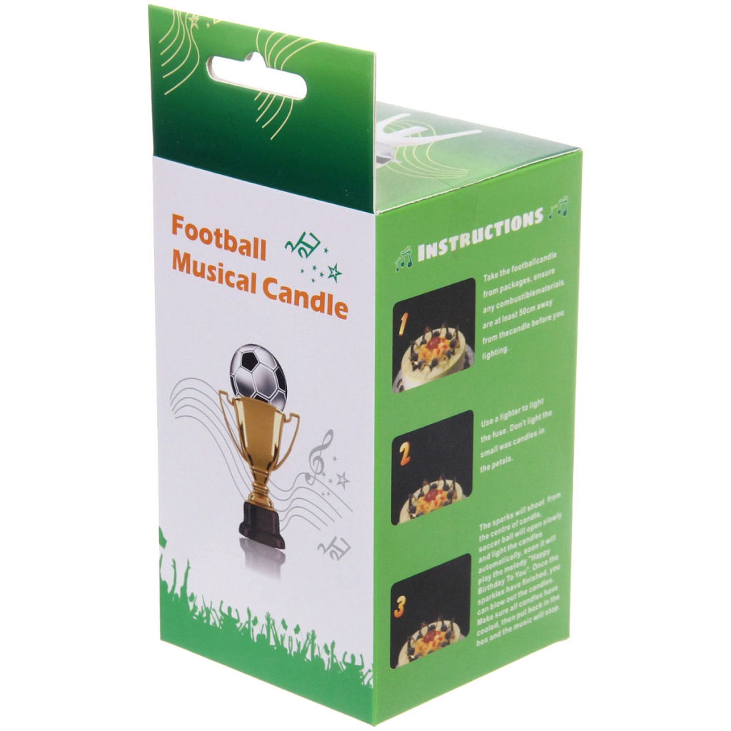 Цена за 2 шт. Свеча для торта раскрывающийся цветок "Мяч" (5 свечей), Черный